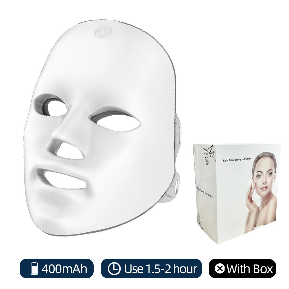 7 Colors Photon Facial LED Mask Red Light Anti-Wrinkle Rejuvenation Skin Care LED Face Mask Beauty SPA Ance Repair Skin Brighten